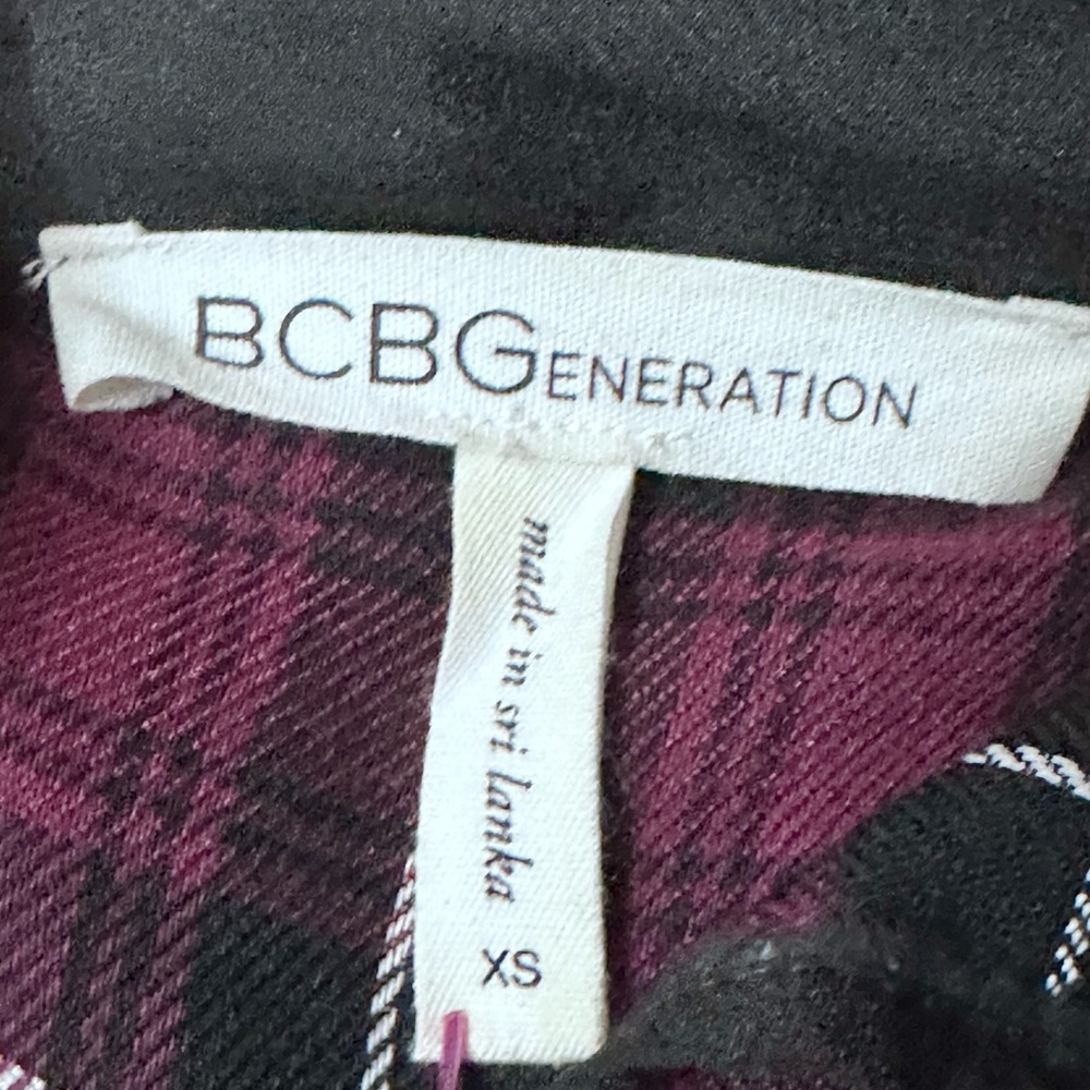 BCBGeneration Cut Out V-Neck Dark Plaid Tie Front Mini Dress - Picture 12 of 16